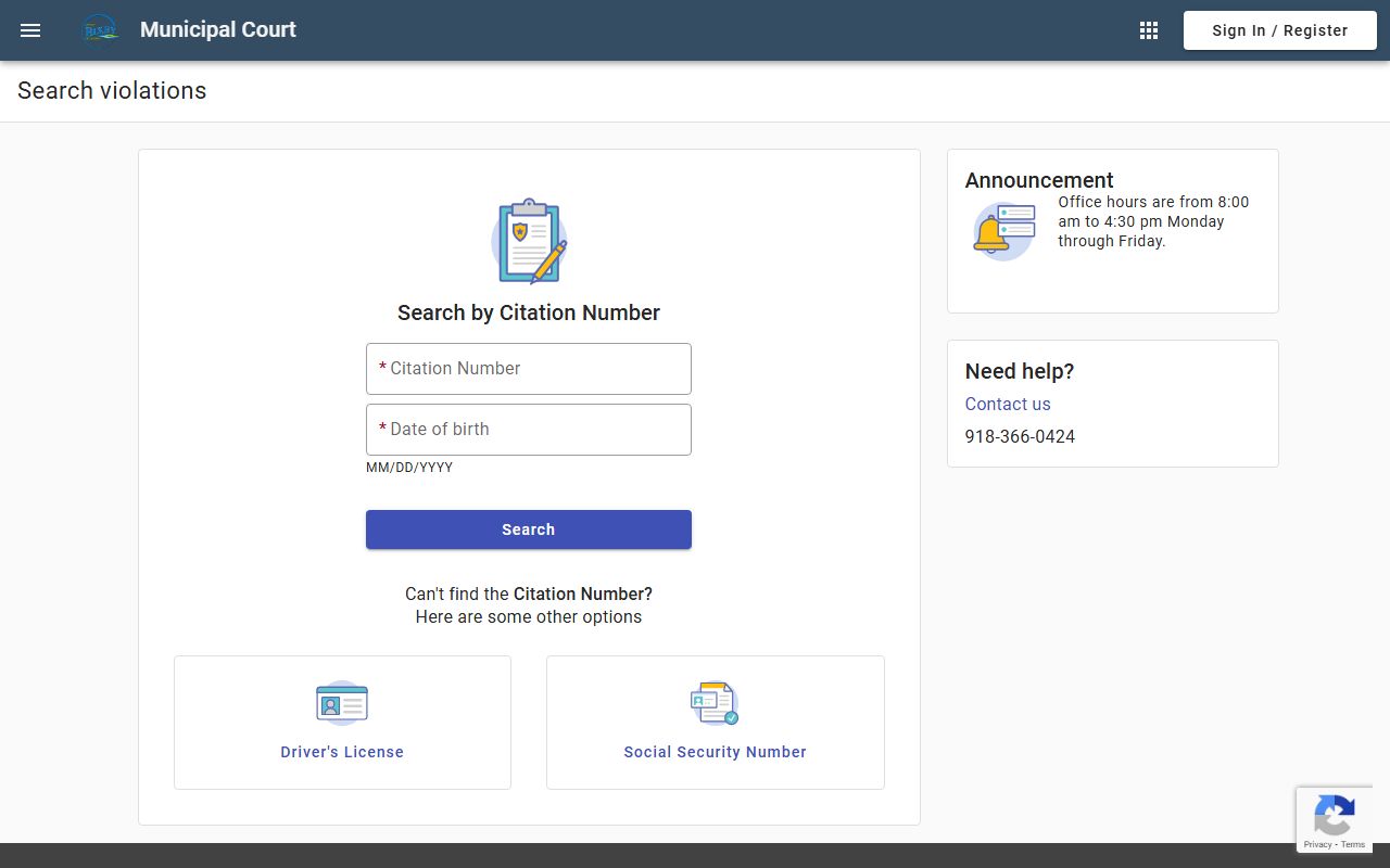 Bixby recent arrests court search tool