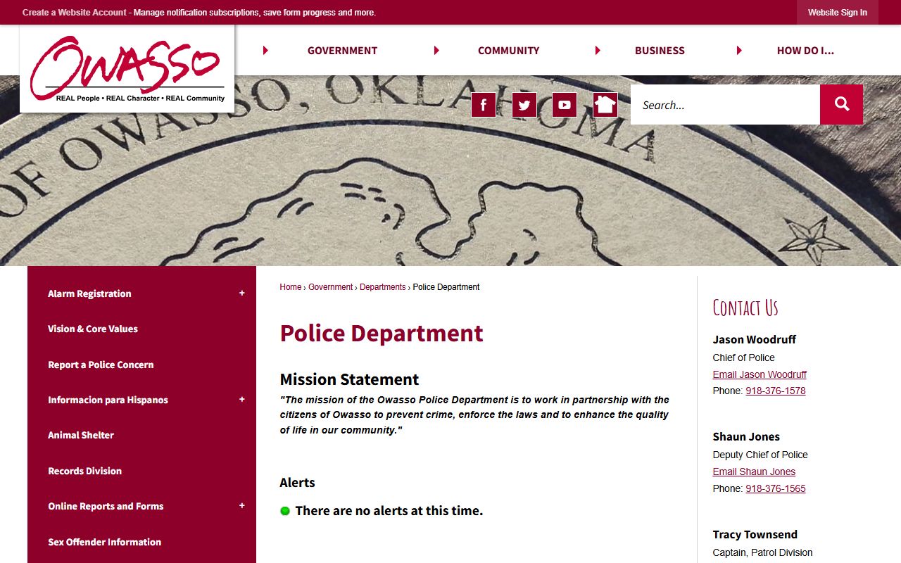 Owasso recent arrests police department