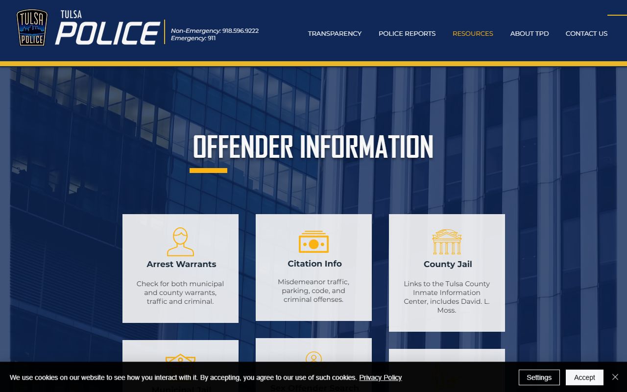 Tulsa recent arrests offender information search