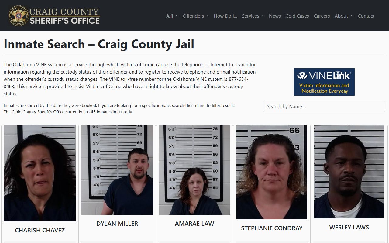 Craig County inmate search page Craig County Recent Arrests
