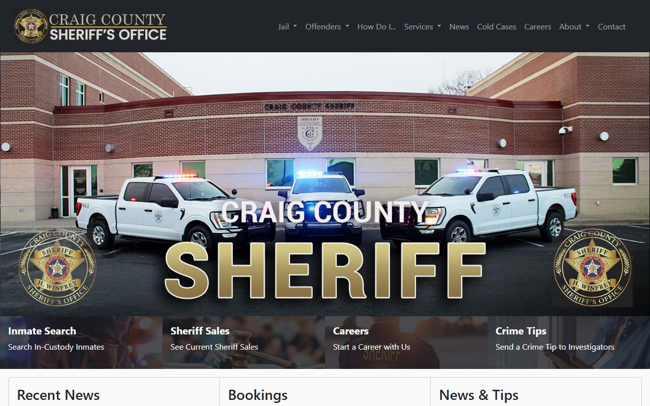 Craig County Sheriff website Craig County Recent Arrests
