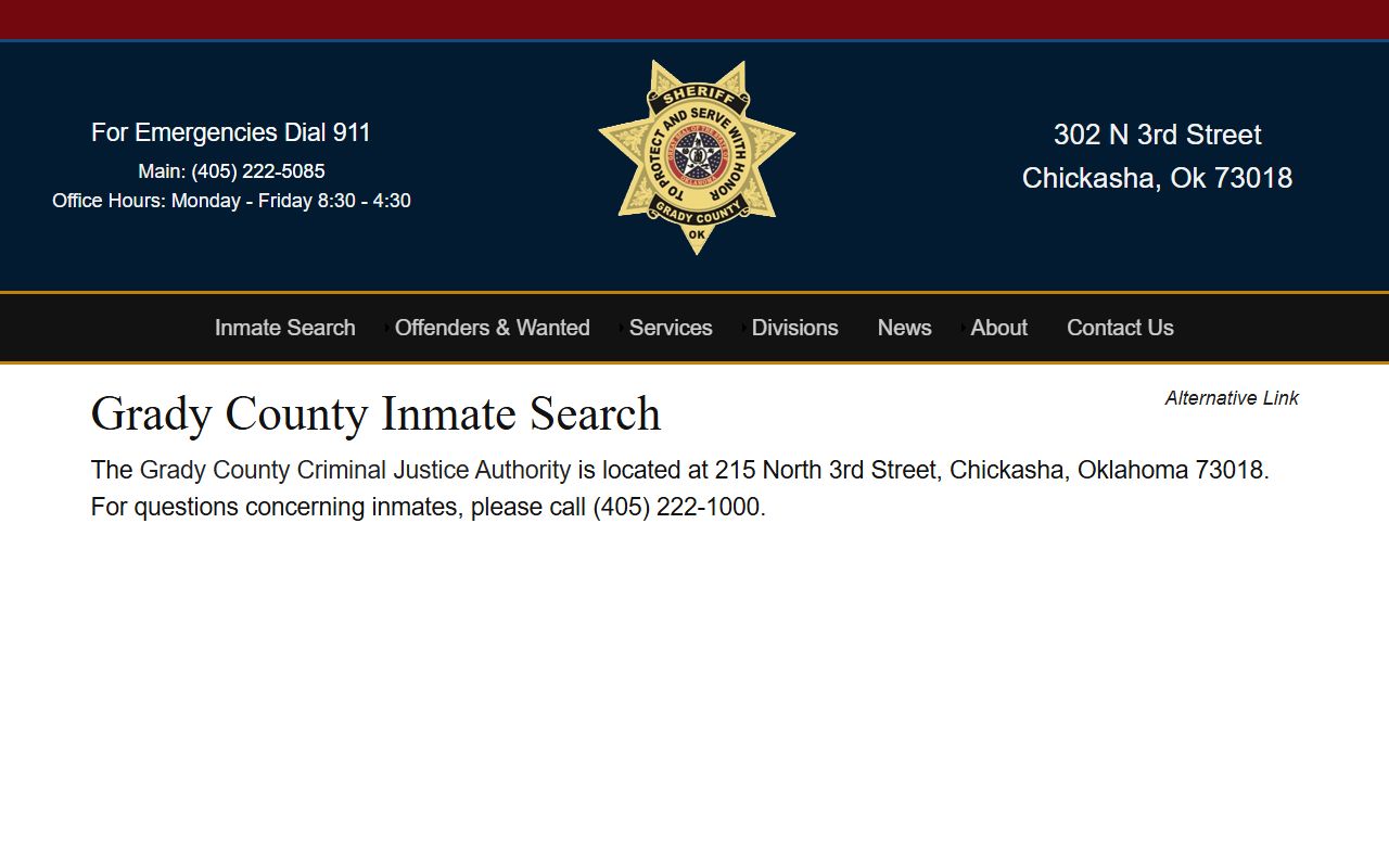 Grady County inmate search portal Grady County Recent Arrests