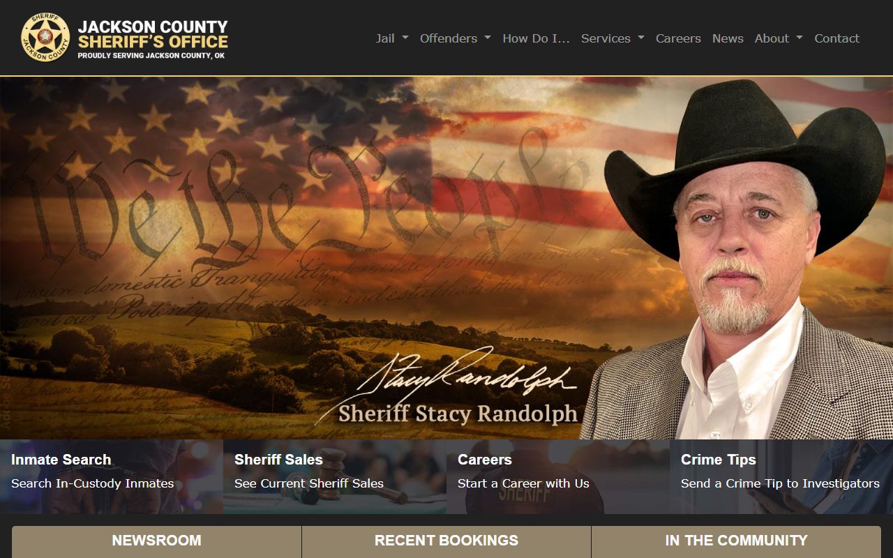 Jackson County Sheriff Office website Altus Oklahoma recent arrests