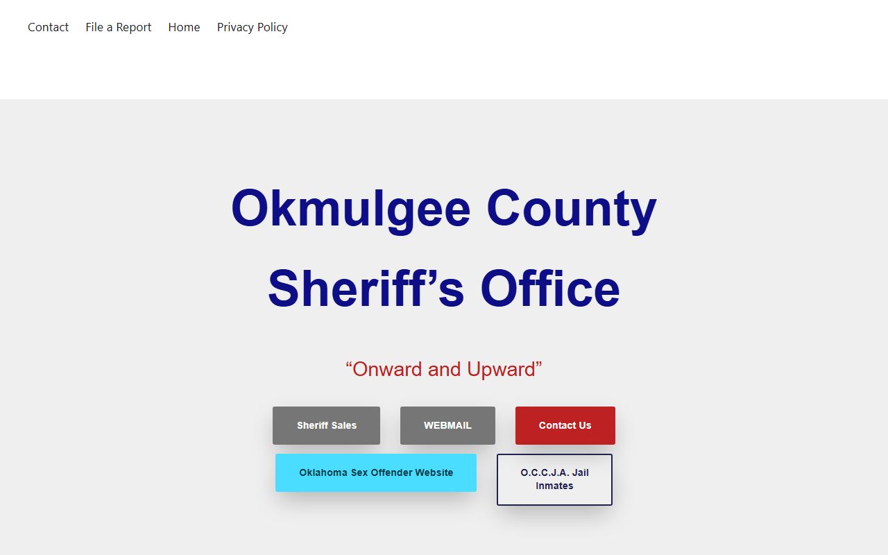 Okmulgee County recent arrests sheriff website