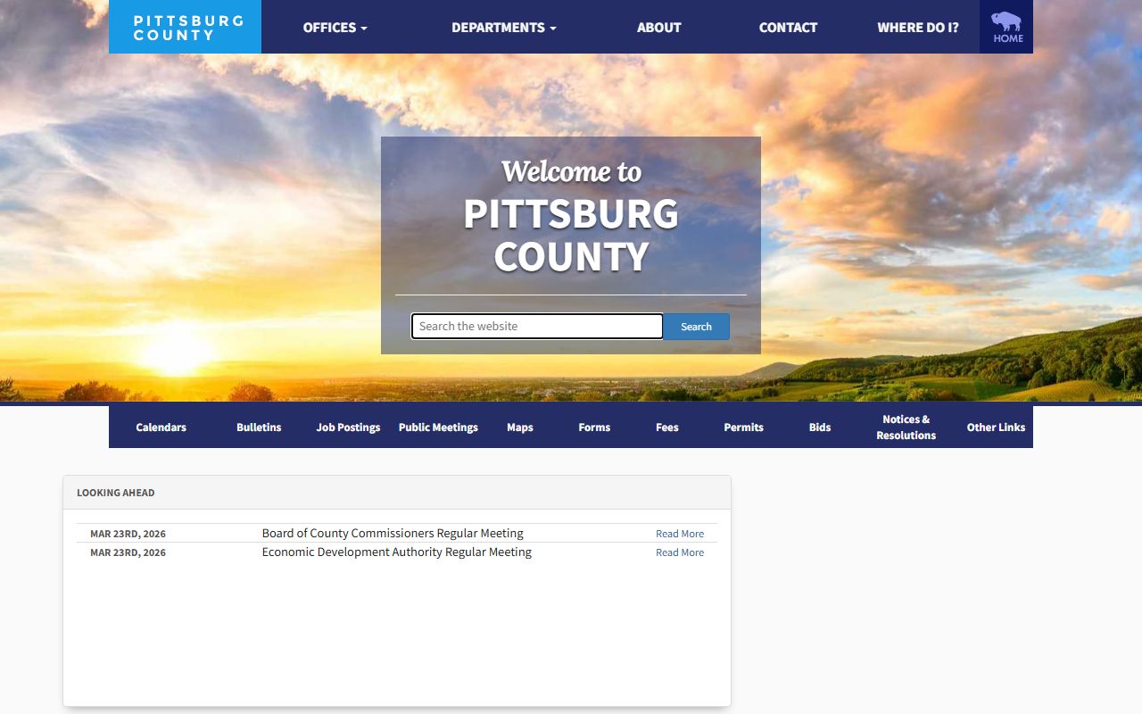 Pittsburg County recent arrests county directory page