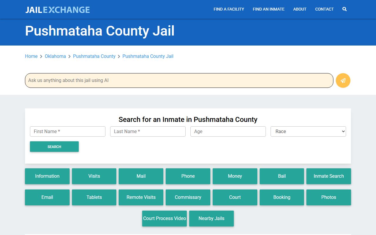 Pushmataha County recent arrests JailExchange listing
