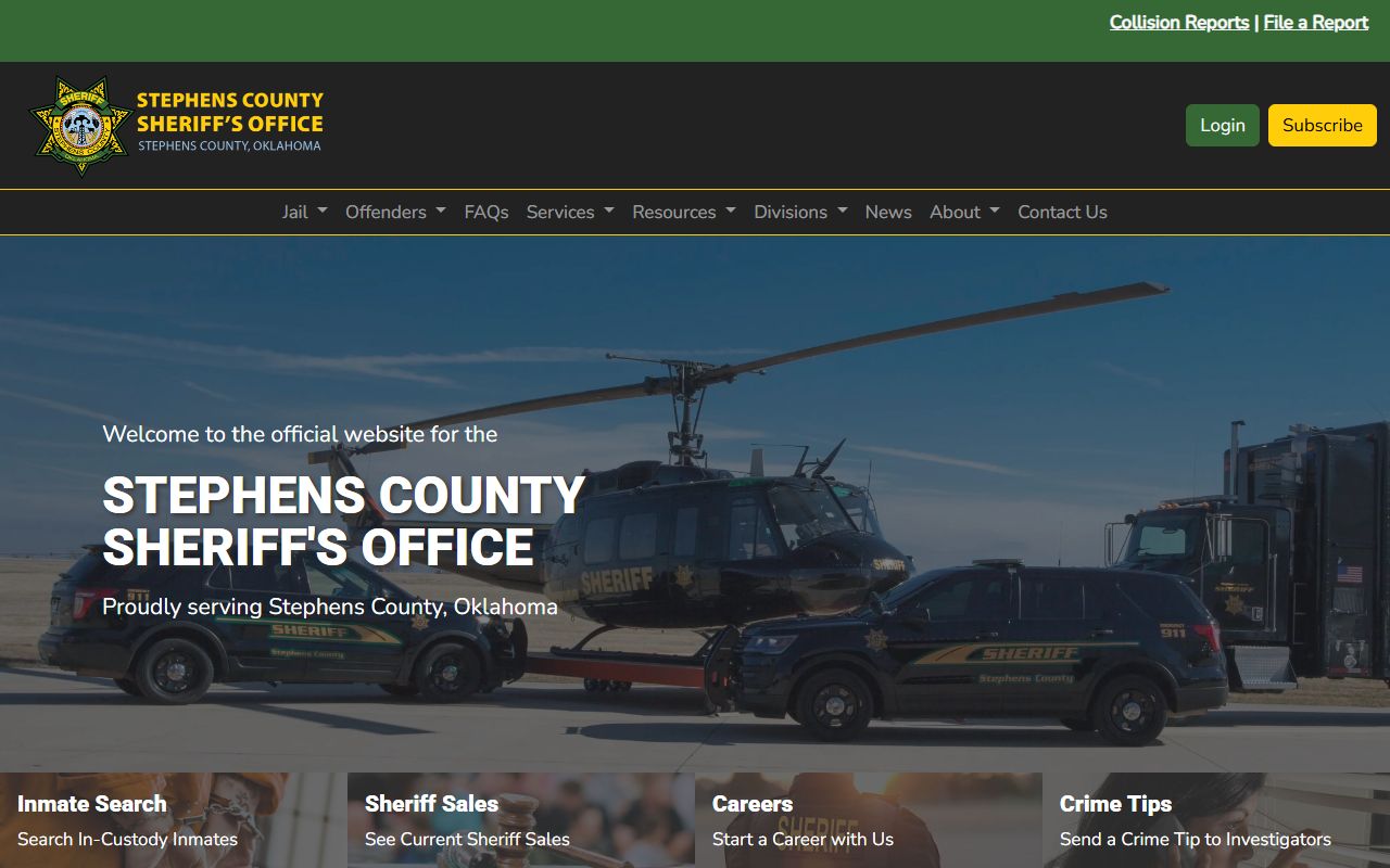Stephens County recent arrests sheriff office website