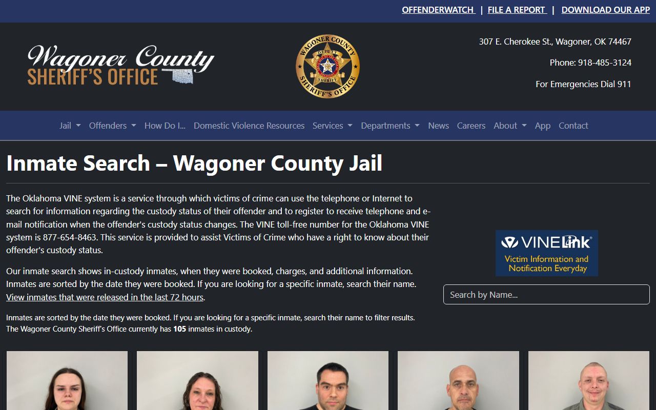 Wagoner County recent arrests inmate search tool
