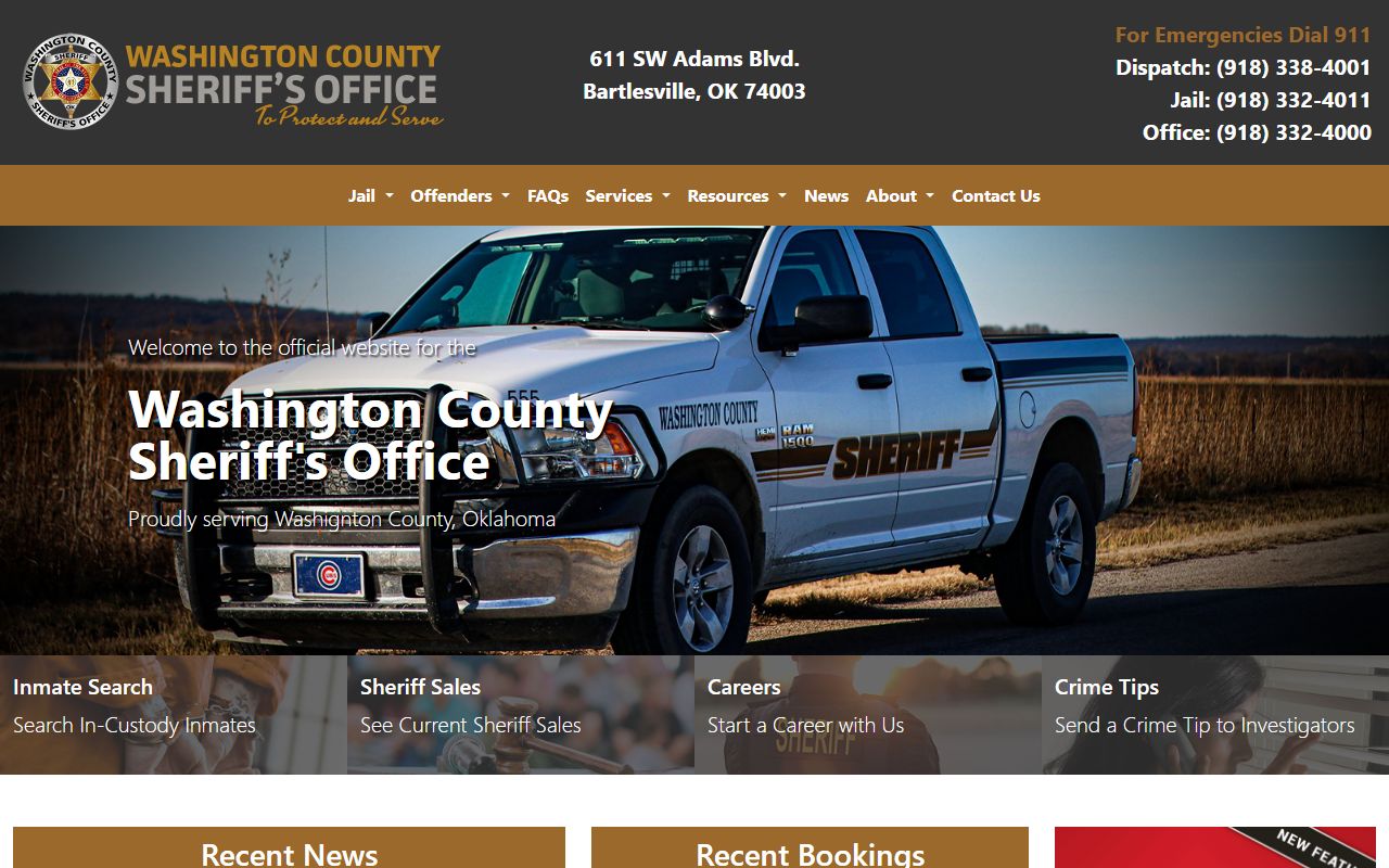 Washington County recent arrests sheriff office