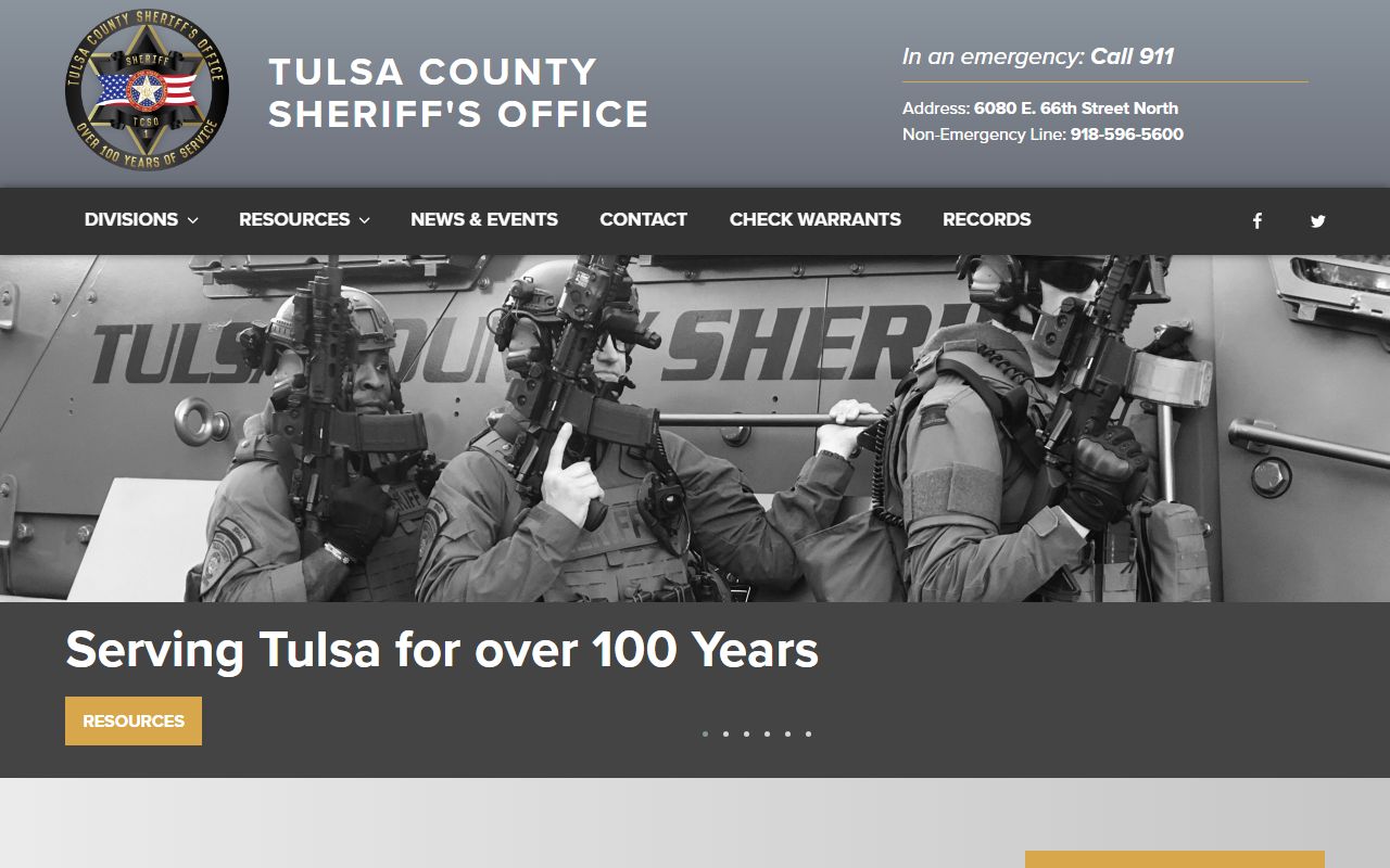 Tulsa County Sheriff Office Recent Arrests